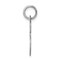 Sterling Silver Medium Script Initial Letter S Charm Jewerly 18mm x 8mm